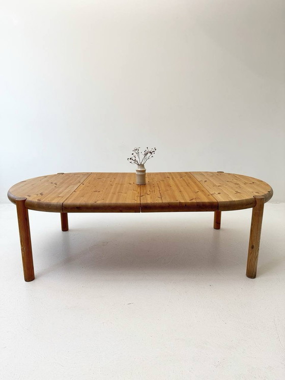 Image 1 of Extendable table made of solid pine wood by Rainer Daumiller for Hirtshals Sawmill, 1970Er