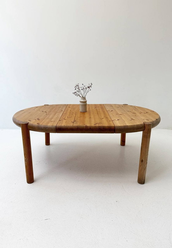 Image 1 of Extendable table made of solid pine wood by Rainer Daumiller for Hirtshals Sawmill, 1970Er