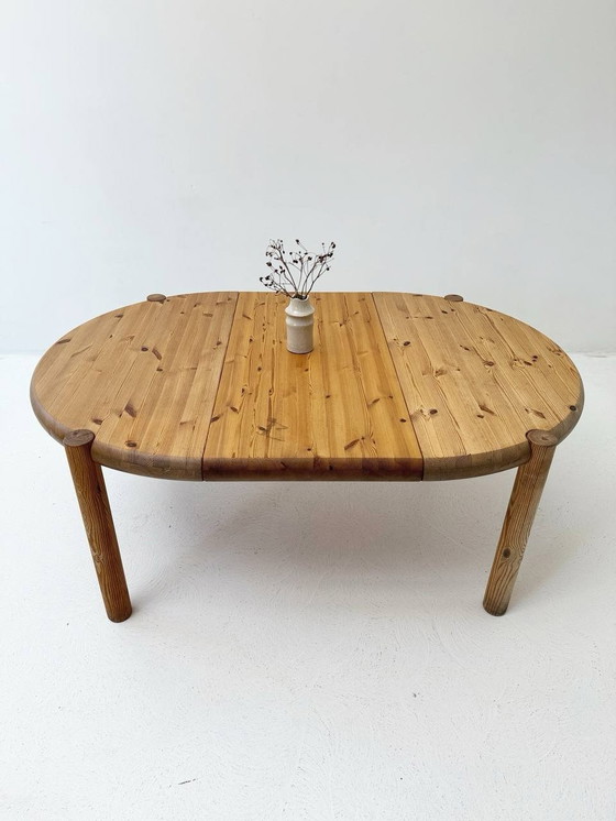 Image 1 of Extendable table made of solid pine wood by Rainer Daumiller for Hirtshals Sawmill, 1970Er