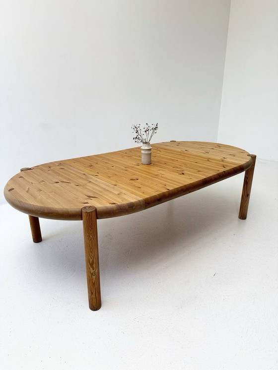 Image 1 of Extendable table made of solid pine wood by Rainer Daumiller for Hirtshals Sawmill, 1970Er