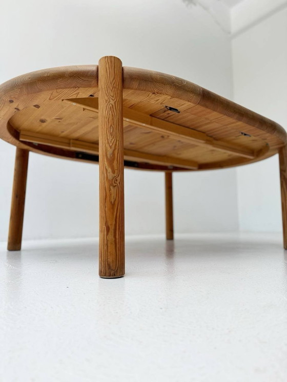 Image 1 of Extendable table made of solid pine wood by Rainer Daumiller for Hirtshals Sawmill, 1970Er