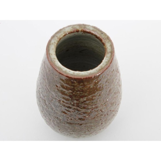 Image 1 of Scandinavian brown sandstone vase by Gunar Nylund for Rorstrand - 1960s