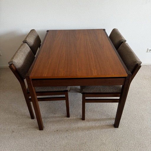 Extendable '60S Mcm Dining Table Cees Braakman For Pastoe