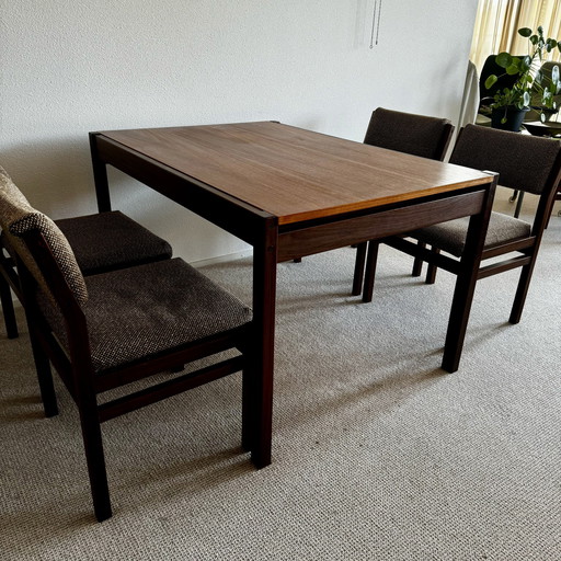 Extendable '60S Mcm Dining Table Cees Braakman For Pastoe