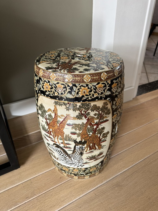 Tabouret vintage en céramique