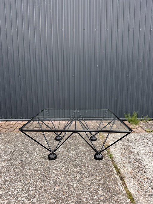 Vintage coffee table glass