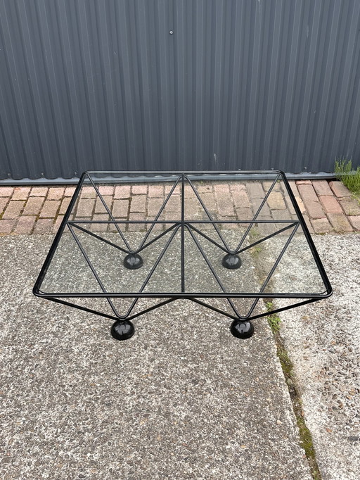 Vintage coffee table glass