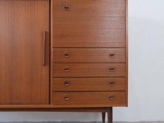 Image 1 of Vintage Teak Danish Highboard Cabinet Sideboard