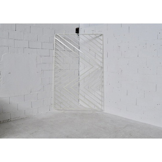 Image 1 of Vintage partition grille with geometric patterns in lacquered steel, 1970