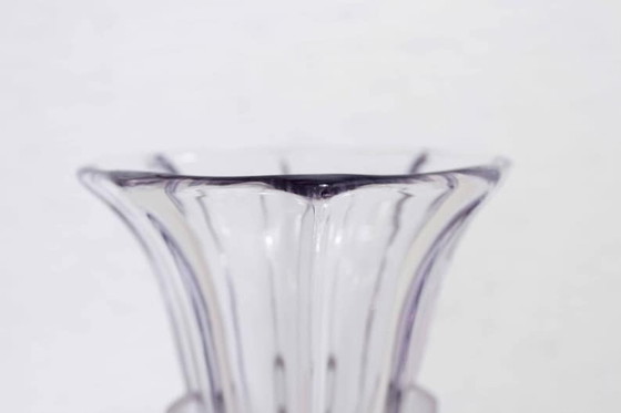 Image 1 of Art Deco molded glass vase from the 1930s, Val Saint Laurent glass