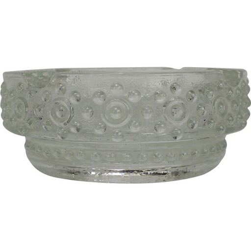 Vintage glass ashtray, Czechoslovakia 1970