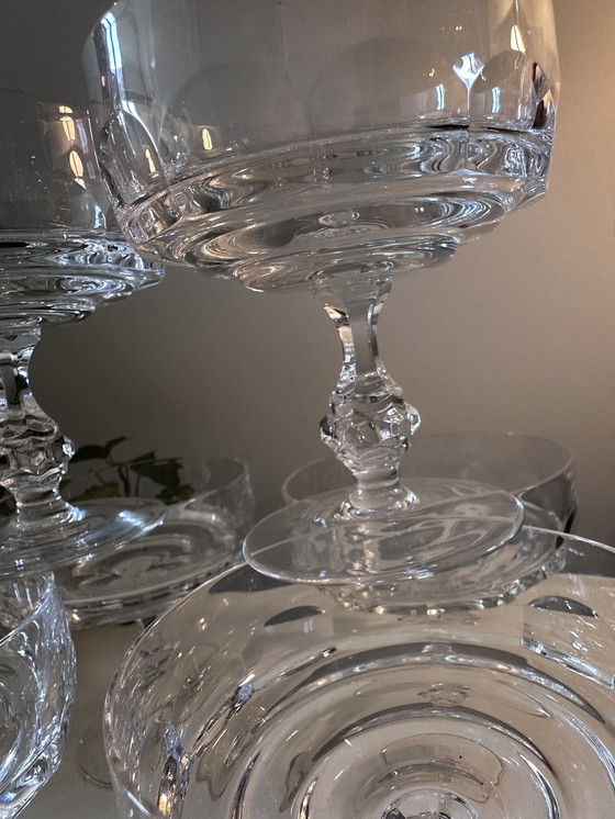 Image 1 of Set Of 6 Crystal Coupe Champagne Glasses