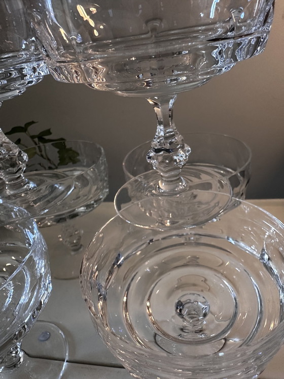 Image 1 of Set Of 6 Crystal Coupe Champagne Glasses