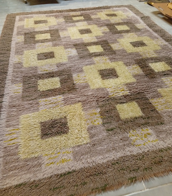 Image 1 of Swedish Modern 1970 Rya Rug 190X160 Cm