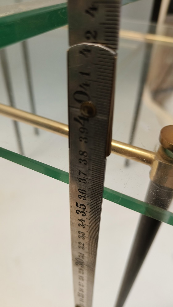 Image 1 of 2 eleganti tavolini laterali francesi in stile Hollywood Regency di Maison Jansen