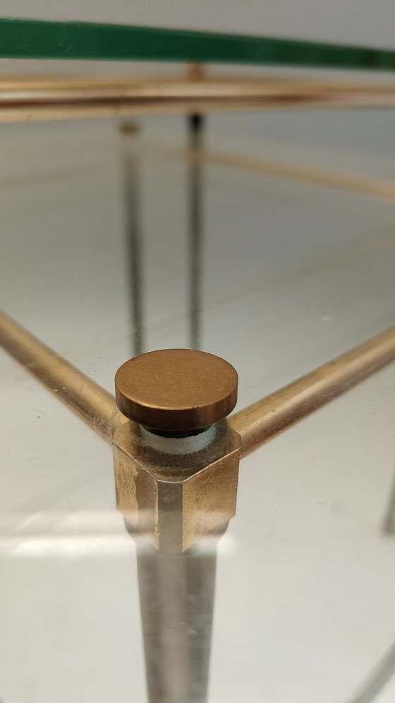 Image 1 of 2 eleganti tavolini laterali francesi in stile Hollywood Regency di Maison Jansen