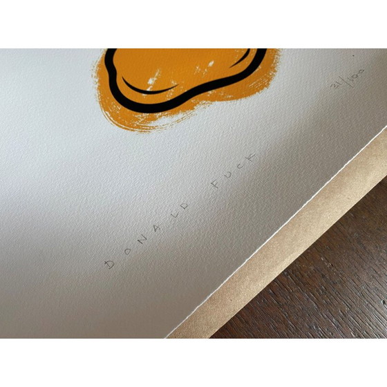 Image 1 of Vintage painting "Donald Fuck" by Fidia Falaschetti, 2018