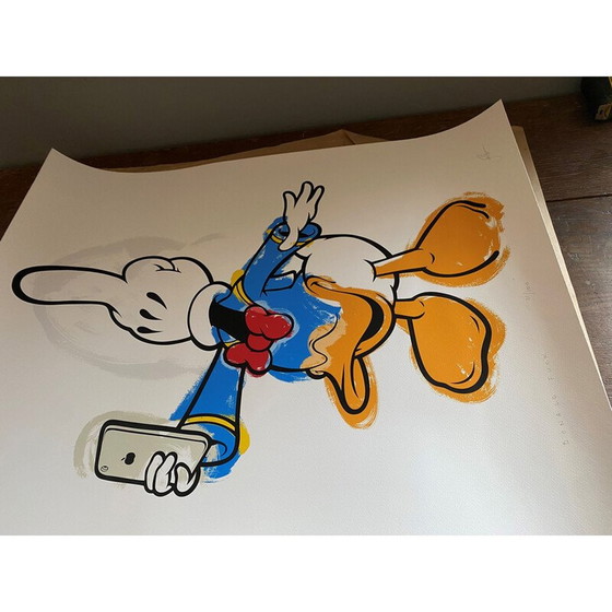 Image 1 of Vintage painting "Donald Fuck" by Fidia Falaschetti, 2018