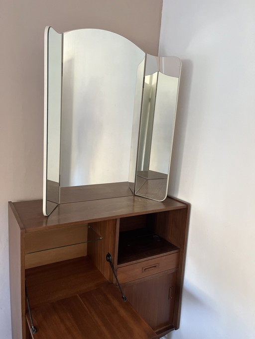 Mid - Century Sideboard Incl Mirror