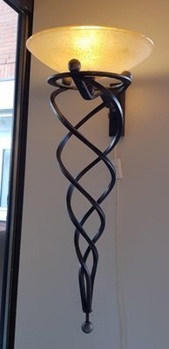 Image 1 of Italian Iron Antinea Wall Lamp By Terzani, 1980S