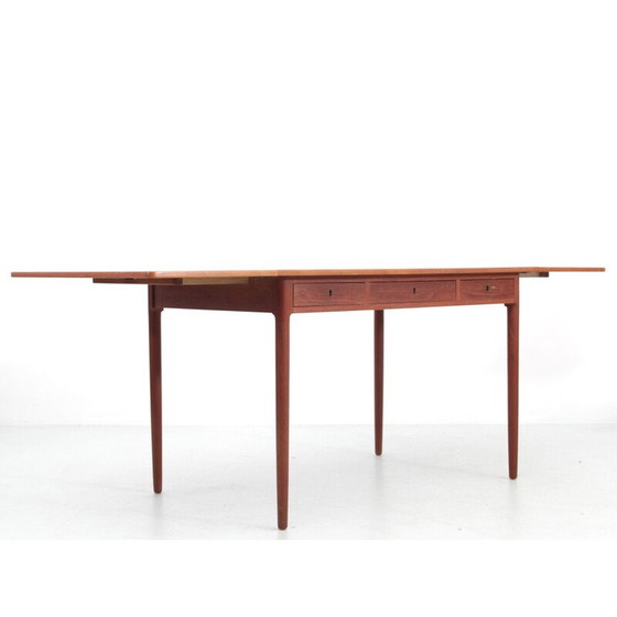 Image 1 of Vintage teak desk with 2 flaps