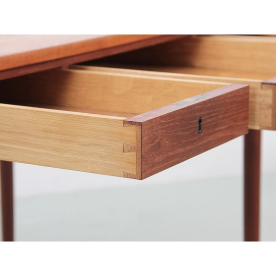 Image 1 of Vintage teak desk with 2 flaps