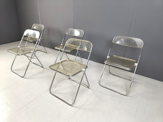 Image 1 of Vintage  Folding Chairs Bia Giancarlo Piretti For Castelli, 1970S, Set Of 5