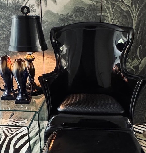 Black High Gloss Pasha Set By Marco Pocci & Claudio Dondoli For Pedrali Italy