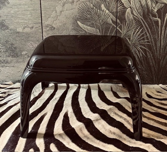 Image 1 of Black High Gloss Pasha Set By Marco Pocci & Claudio Dondoli For Pedrali Italy