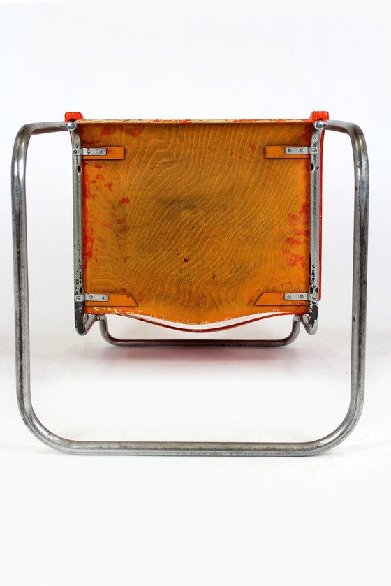 Image 1 of Bauhaus B 34 Cantilever Chair In Plywood And Chrome By Marcel Breuer, 1930S