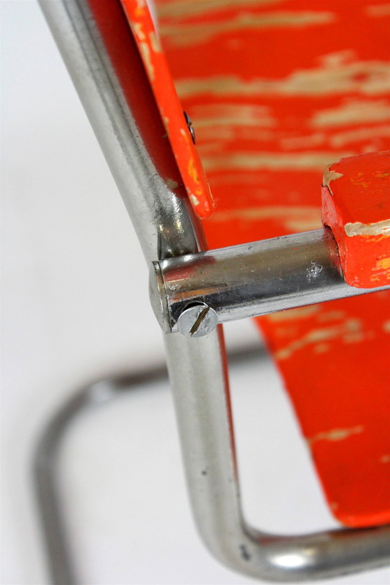 Image 1 of Bauhaus B 34 Cantilever Chair In Plywood And Chrome By Marcel Breuer, 1930S