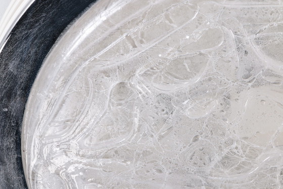 Image 1 of Doria Leuchten Vintage Ceiling light with ice glass and metal,germany 1960s.