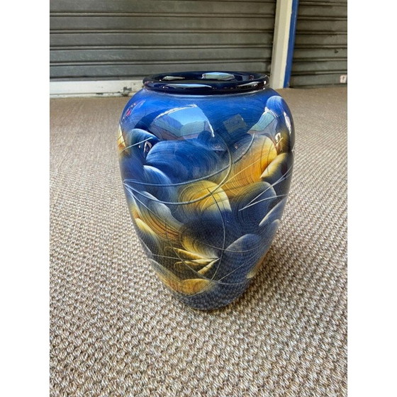 Image 1 of Vintage lacquered ceramic vase by Grech, 2000