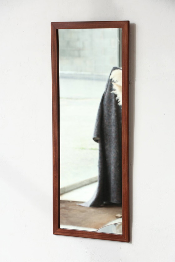 Image 1 of Rectangular Teak Mirror - Scandinavian Style - 4.2