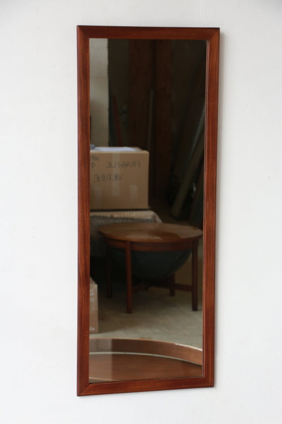 Image 1 of Rectangular Teak Mirror - Scandinavian Style - 4.2