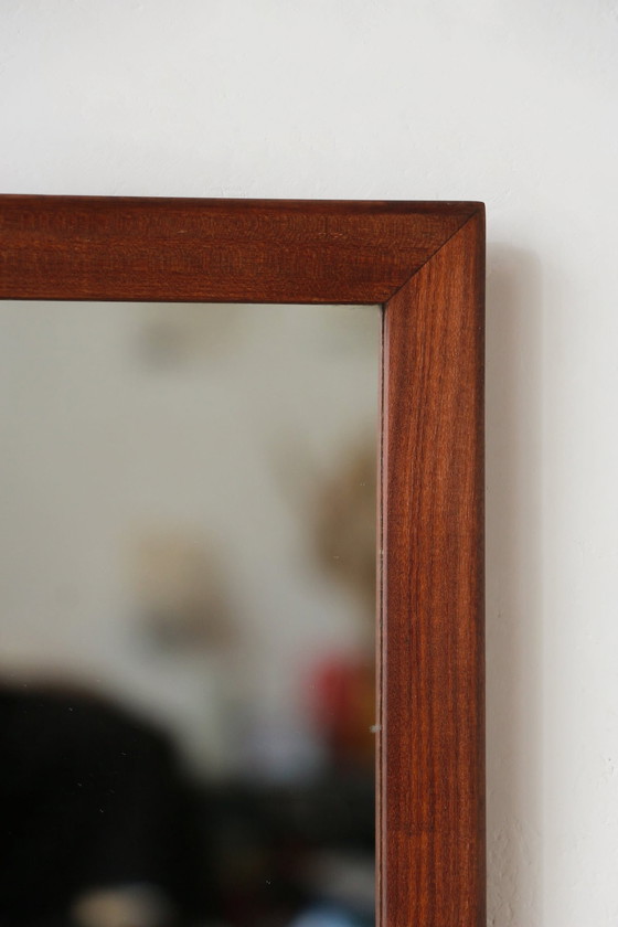 Image 1 of Rectangular Teak Mirror - Scandinavian Style - 4.2