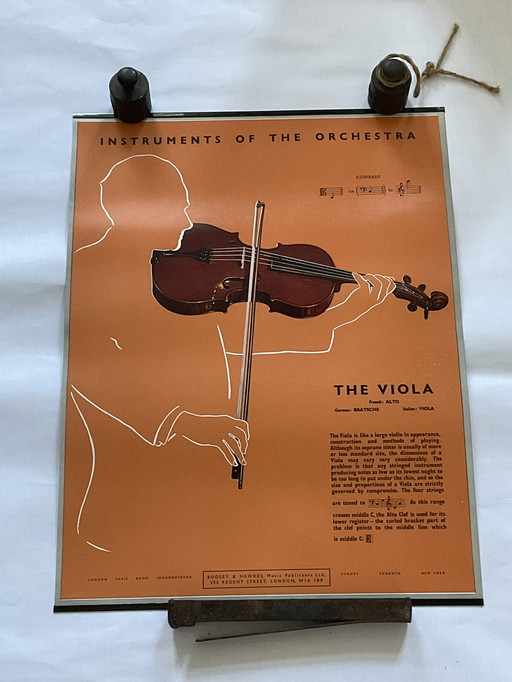 1950s-60s Poster by Boosey & Hawkes  - The Viola