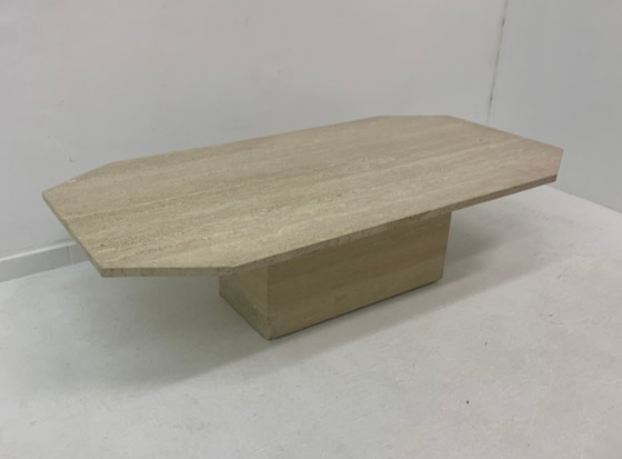 Image 1 of Travertin rectangular coffee table, 1970’s