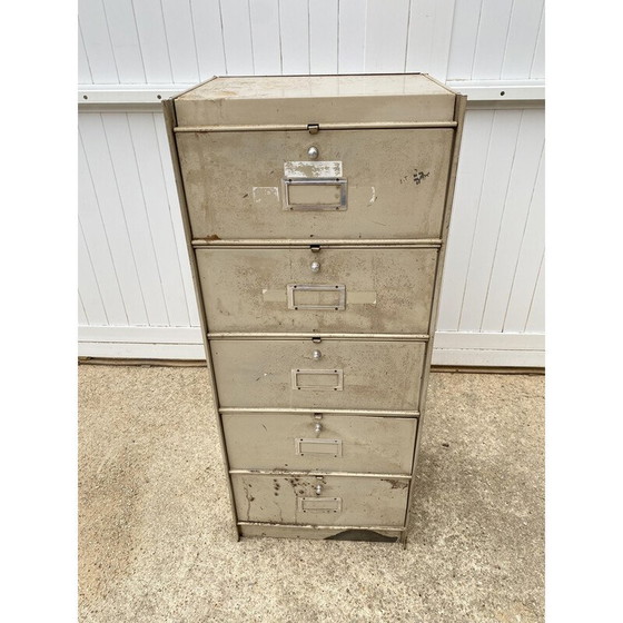 Image 1 of Roneo vintage metal 5 flap cabinet, 1950