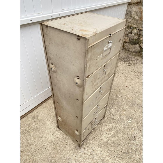 Image 1 of Roneo vintage metal 5 flap cabinet, 1950