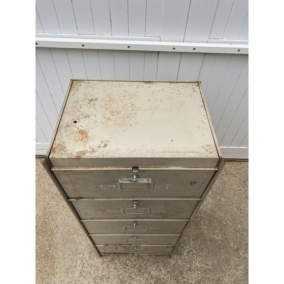 Image 1 of Roneo vintage metal 5 flap cabinet, 1950