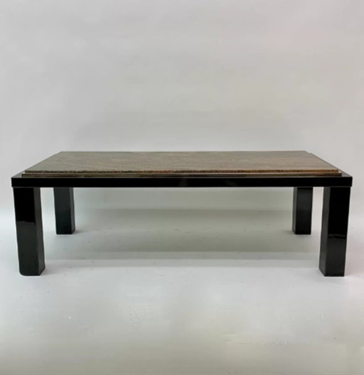 Mid-century Hollywood Regency granite Coffee Table By Fedam Design Belgium 1970’s