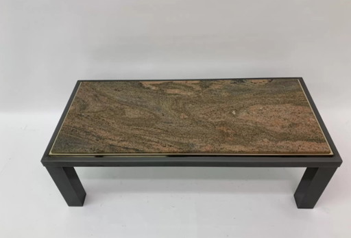 Mid-century Hollywood Regency granite Coffee Table By Fedam Design Belgium 1970's