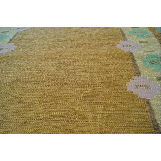 Image 1 of Vintage Röllakan wool rug, Sweden1970