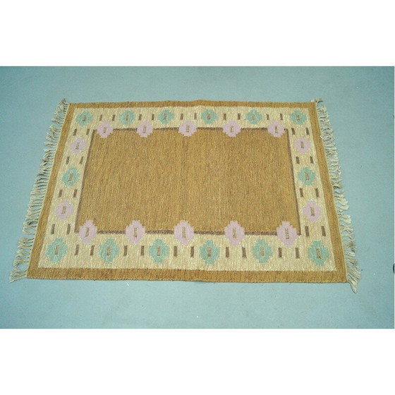 Image 1 of Vintage Röllakan wool rug, Sweden1970