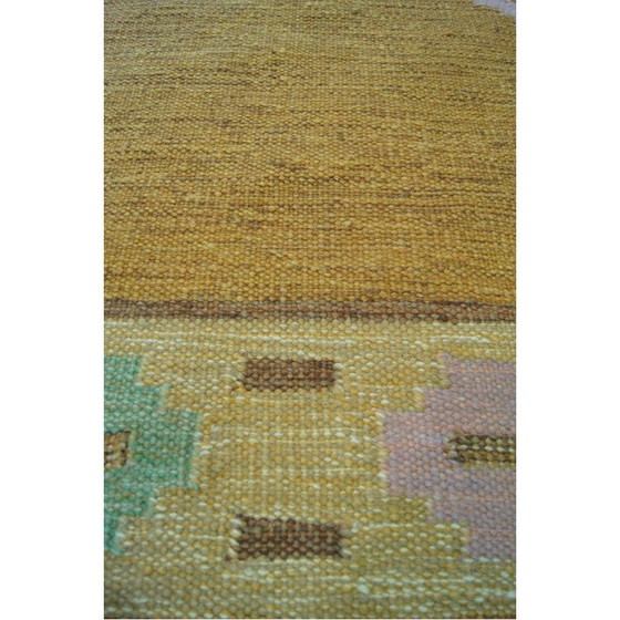 Image 1 of Vintage Röllakan wool rug, Sweden1970