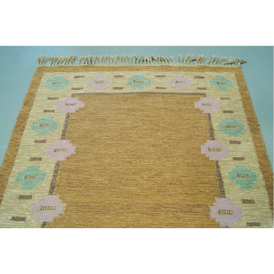 Image 1 of Vintage Röllakan wool rug, Sweden1970