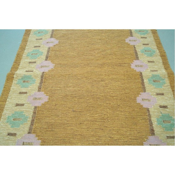 Image 1 of Vintage Röllakan wool rug, Sweden1970