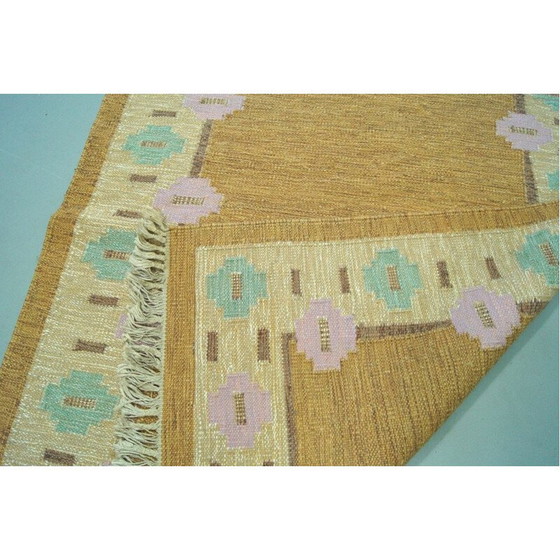 Image 1 of Vintage Röllakan wool rug, Sweden1970