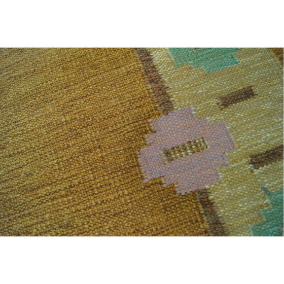 Image 1 of Vintage Röllakan wool rug, Sweden1970